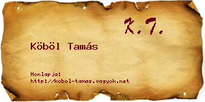 Köböl Tamás névjegykártya