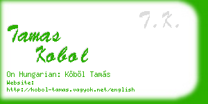 tamas kobol business card
